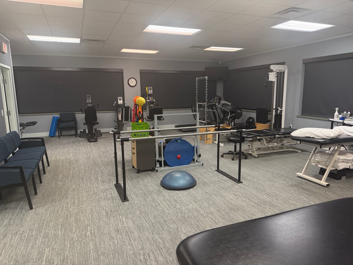 Physical therapy gym with modern equipment